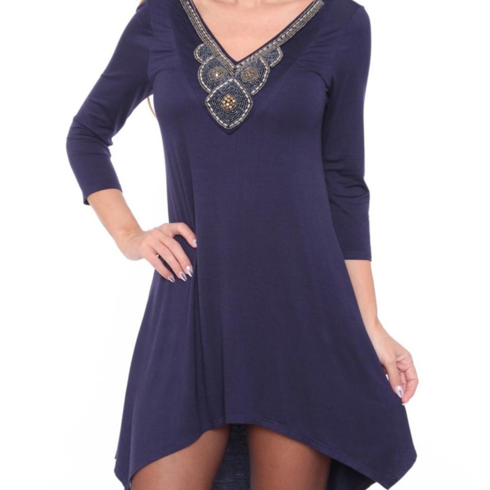 EMBROIDERED TUNIC TOP/DRESS - Picture 2 of 2